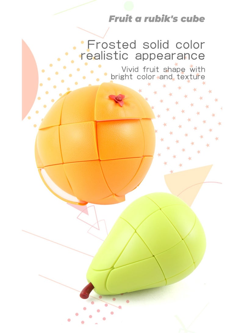 Fruit Rubik's Cube New Strange Decompression Fruit Series Twist Cube Flip Rubik's Cube (Peach) - Image 2